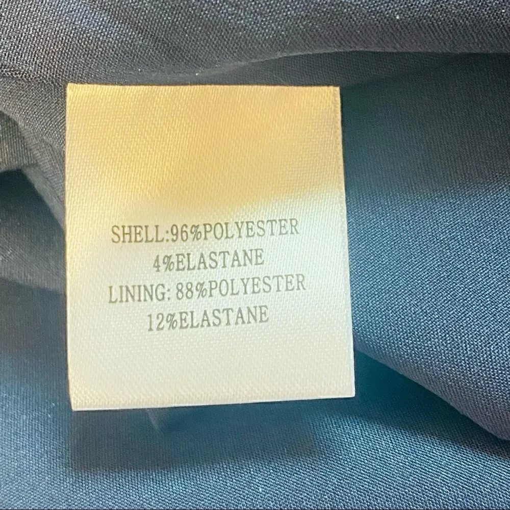 AMY LYNN One-Shoulder navy blue  Satin Dress NWOT size small